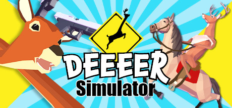 Steam header art for DEEEER Simulator: Your Average Everyday Deer Game