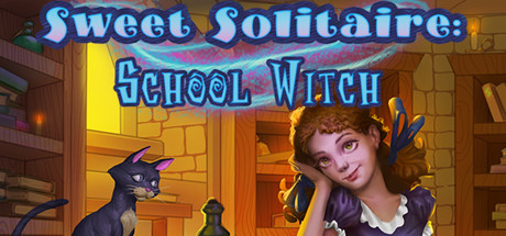 Steam header art for Sweet Solitaire: School Witch