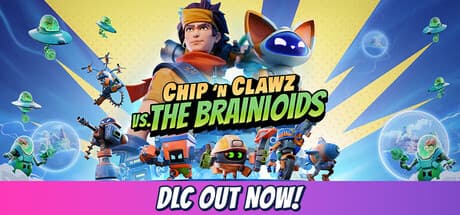 Steam header art for Chip ‘n Clawz vs. The Brainioids