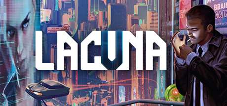 Steam header art for Lacuna – A Sci-Fi Noir Adventure