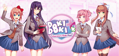Steam header art for Doki Doki Literature Club Plus!