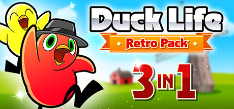 Steam header art for Duck Life: Retro Pack