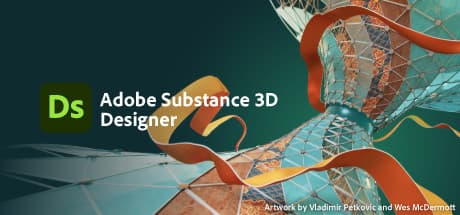 Steam header art for Substance 3D Designer 2021