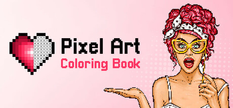 Steam header art for Pixel Art Coloring Book