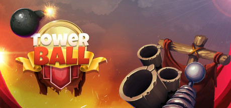 Steam header art for Tower Ball - Incremental Tower Defense