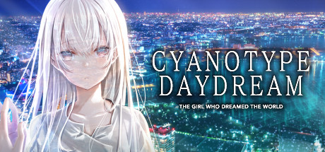 Steam header art for Cyanotype Daydream -The Girl Who Dreamed the World-
