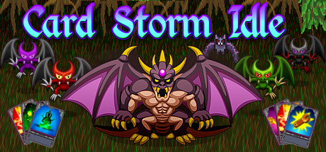 Steam header art for Card Storm Idle