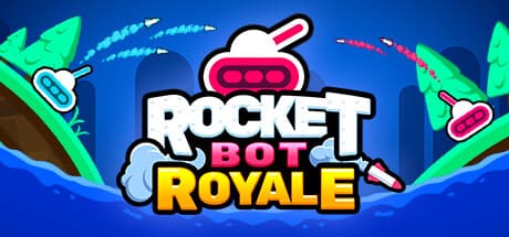 Steam header art for Rocket Bot Royale