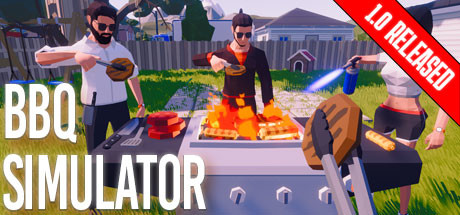 Steam header art for BBQ Simulator: The Squad