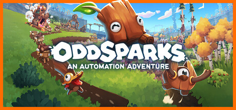 Steam header art for Oddsparks: An Automation Adventure