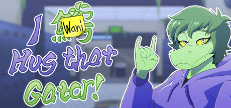 Steam header art for I Wani Hug that Gator!
