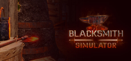 Steam header art for Blacksmith Simulator