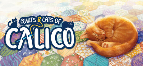 Steam header art for Quilts and Cats of Calico