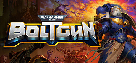 Steam header art for Warhammer 40,000: Boltgun