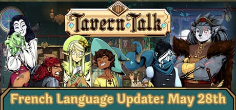 Steam header art for Tavern Talk - A Cozy Visual Novel