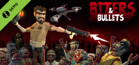 Steam header art for Biters & Bullets Demo