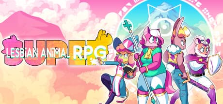 Steam header art for Super Lesbian Animal RPG