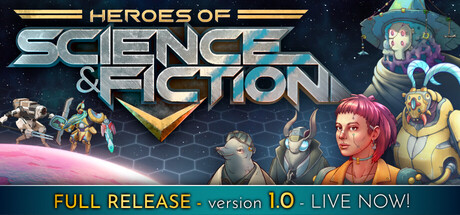 Steam header art for Heroes of Science and Fiction