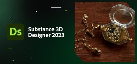 Steam header art for Substance 3D Designer 2023
