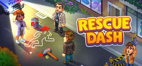 Steam header art for Rescue Dash Time Management Game