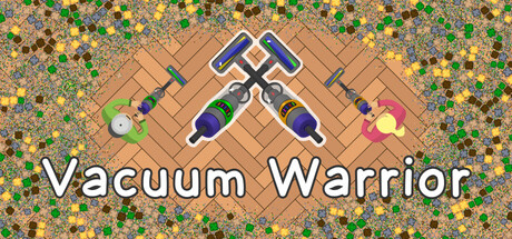 Steam header art for Vacuum Warrior - Idle Game