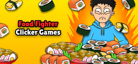 Steam header art for Food Fighter Clicker Games