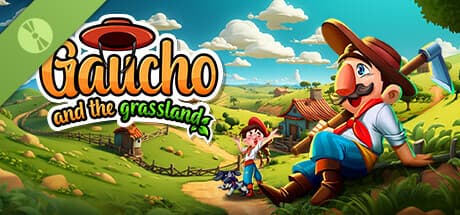 Steam header art for Gaucho and the Grassland Demo
