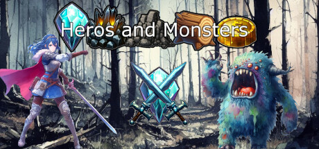 Steam header art for Heros and Monsters: Idle Incremental