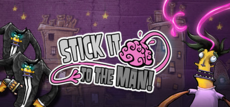 Steam header art for Stick It To The Man!