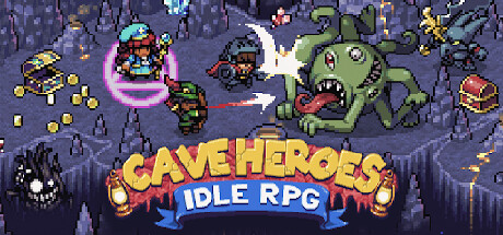 Steam header art for Cave Heroes