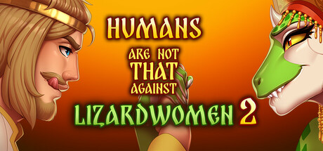 Steam header art for Humans are not that against Lizardwomen 2