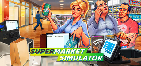 Steam header art for Supermarket Simulator