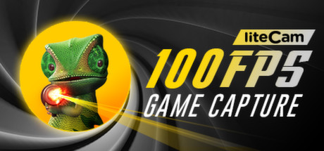 Steam header art for liteCam Game: 100 FPS Game Capture