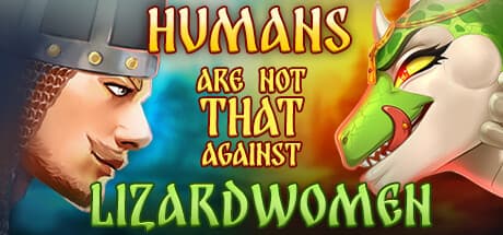 Steam header art for Humans are not that against Lizardwomen