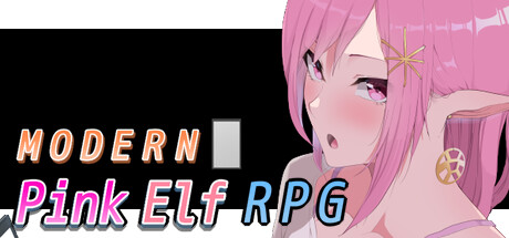Steam header art for Modern Pink Elf RPG