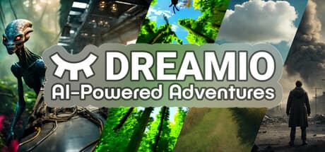 Steam header art for DREAMIO: AI-Powered Adventures