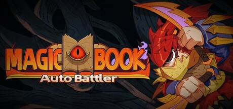 Steam header art for MagicBookAutoBattler