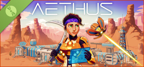 Steam header art for AETHUS Demo