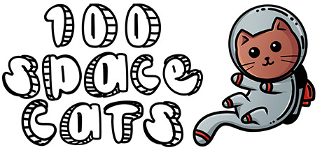 Steam header art for 100 Space Cats