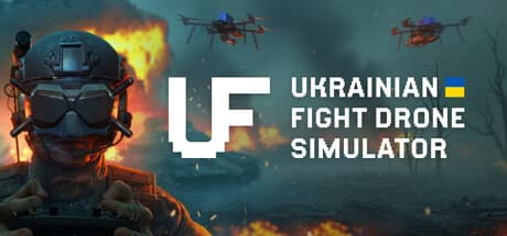 Steam header art for Ukrainian Fight Drone Simulator (UFDS) - FPV drone simulator