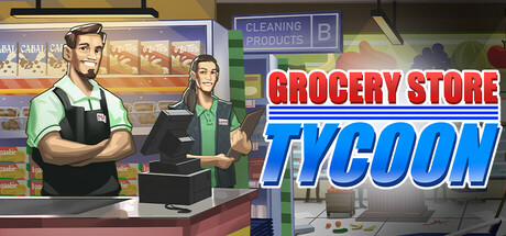 Steam header art for Grocery Store Tycoon