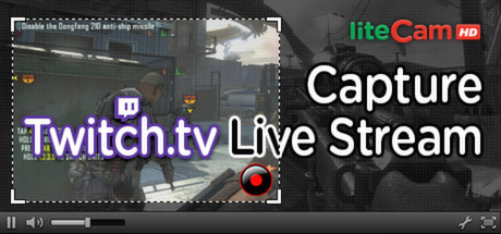 Steam header art for liteCam HD: Capture twitch.tv Live Stream