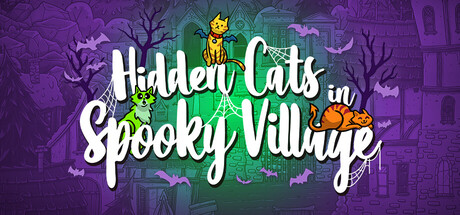 Steam header art for Hidden Cats in Spooky Village
