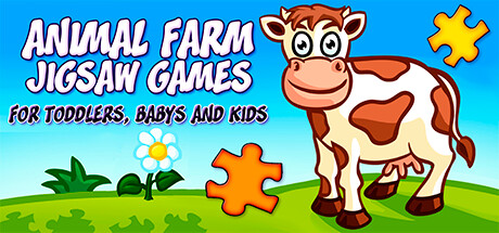 Steam header art for Animal Farm Jigsaw Games for Toddlers, Babys and Kids