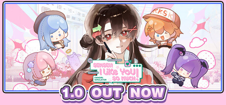 Steam header art for Sensei! I Like You So Much!