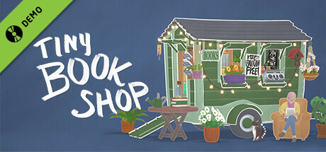 Steam header art for Tiny Bookshop Demo