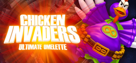 Steam header art for Chicken Invaders 4