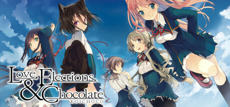 Steam header art for Love, Elections, and Chocolate