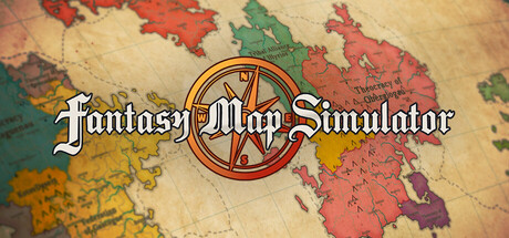Steam header art for Fantasy Map Simulator