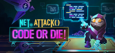 Steam header art for Net.Attack() - Code or Die!